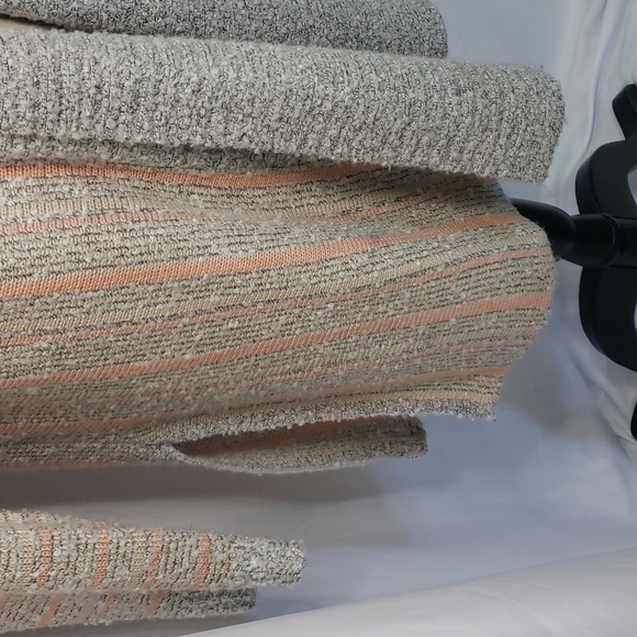 𝅺CAROLYN TAYLOR Chunky Textured Knit Waterfall Open Front Long Draped Cardigan - Picture 4 of 7